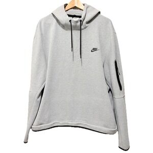 Nike Tech Fleece Hoodie 2XL-T Tall Gray Pullover Swoosh Pocket